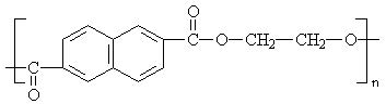 Fig. 1. Chemical structure of poly(ethylene naphthalate) [poly(ethylene-2,6-naphthalate), CAS No. 25853-85-4]