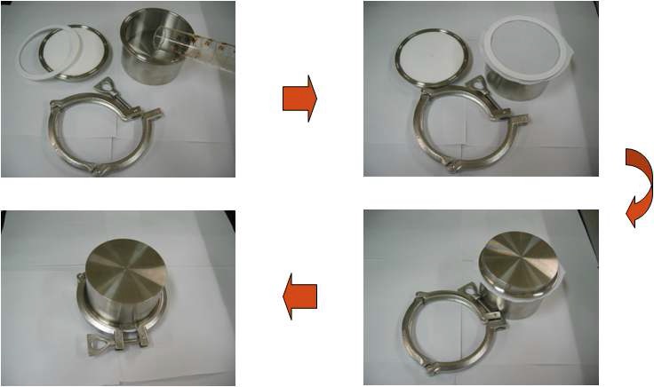 Fig. 11. Single-side migration test cell recommended in 「Standard and Specification of Utencils,Conainers and Packages」