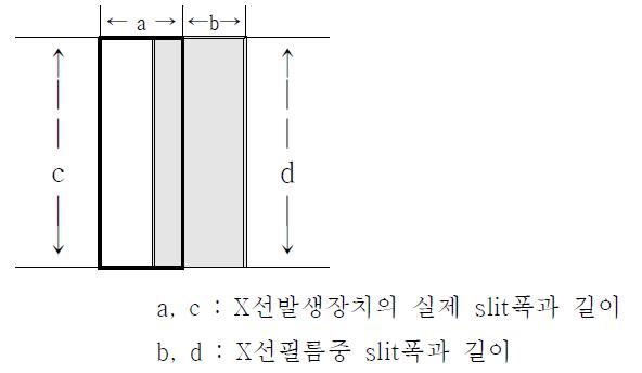 피노라마 촬영용 치과진단용 X선발생장치의 조사야시험 예