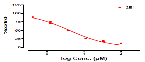 Ethambutol의 특정 CYP isozyme (2E1)에 대한 inhibition 실험결과