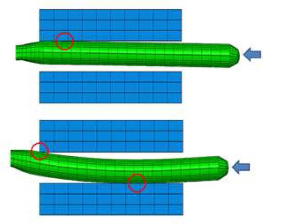 Schematic diagram of Probe tip behavior