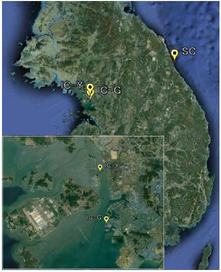 Fig. 3-2-1. A geographic map of sampling sites.