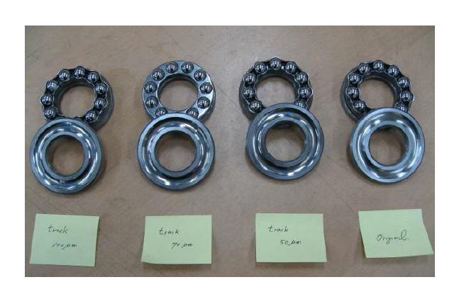 Thrust roller bearing for micro track & dimple test