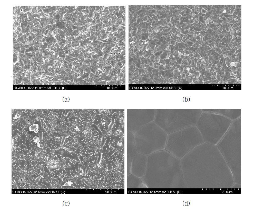 장기 안정성 실험 후 BSCF 및 LSTF가 코팅된 BSCF 관형 분리막의 SEM 분석결과