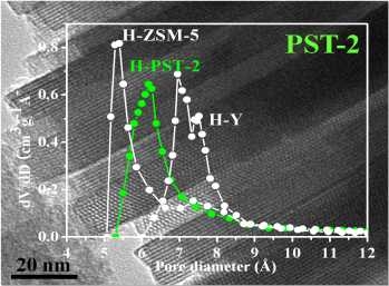 PST-2의 TEM 사진 과 Pore Size Distribution Curve