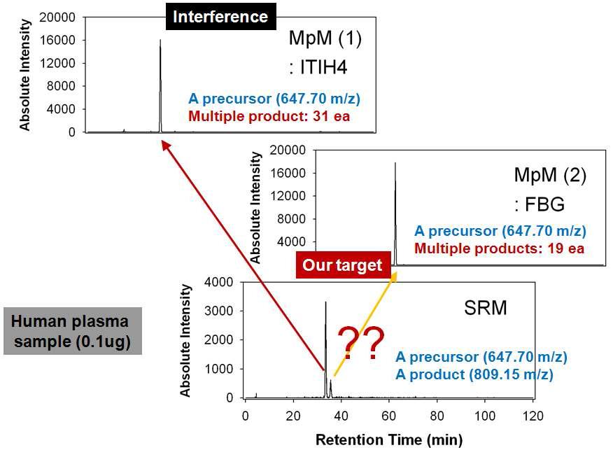 Relative quantification using Western blotting, ICAT, and MpM method.