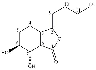 Chemical structure of Ligustilidiol