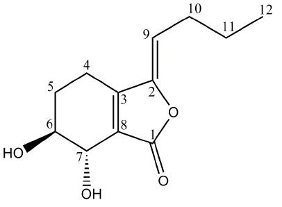 Chemical structure of Ligustilidiol