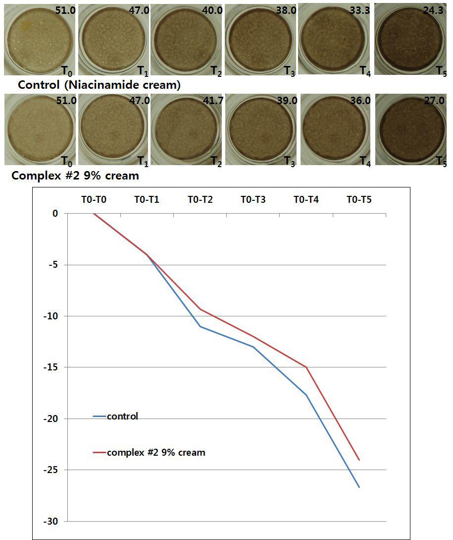 Control (niacinamide cream) & complex #2 9% cream
