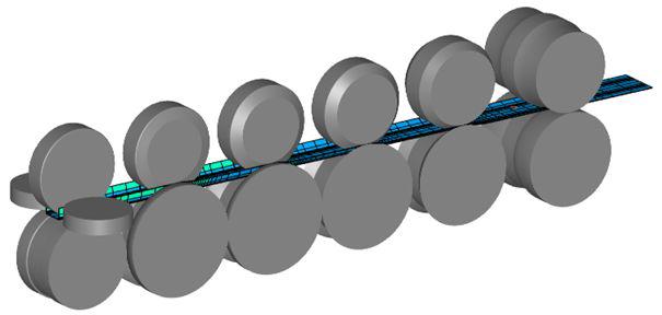 The modeling of roll forming process by SHAPE-RF.