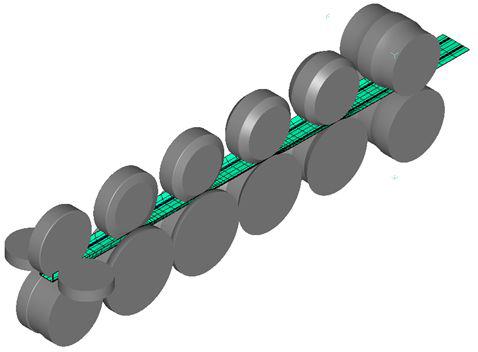 The modeling of roll forming process by SHAPE-RF.