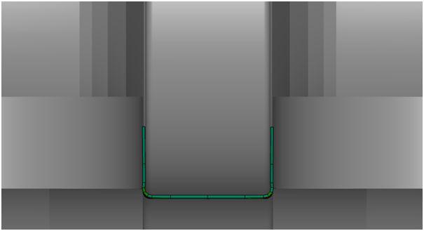 Final product of roll forming process.