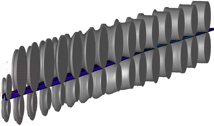 Simulation result of car door-belt with thickness t = 0.5 mm.