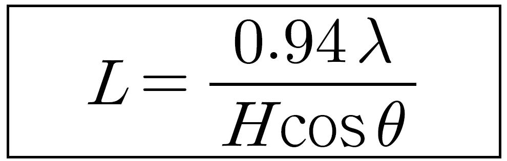 Scherrer equation
