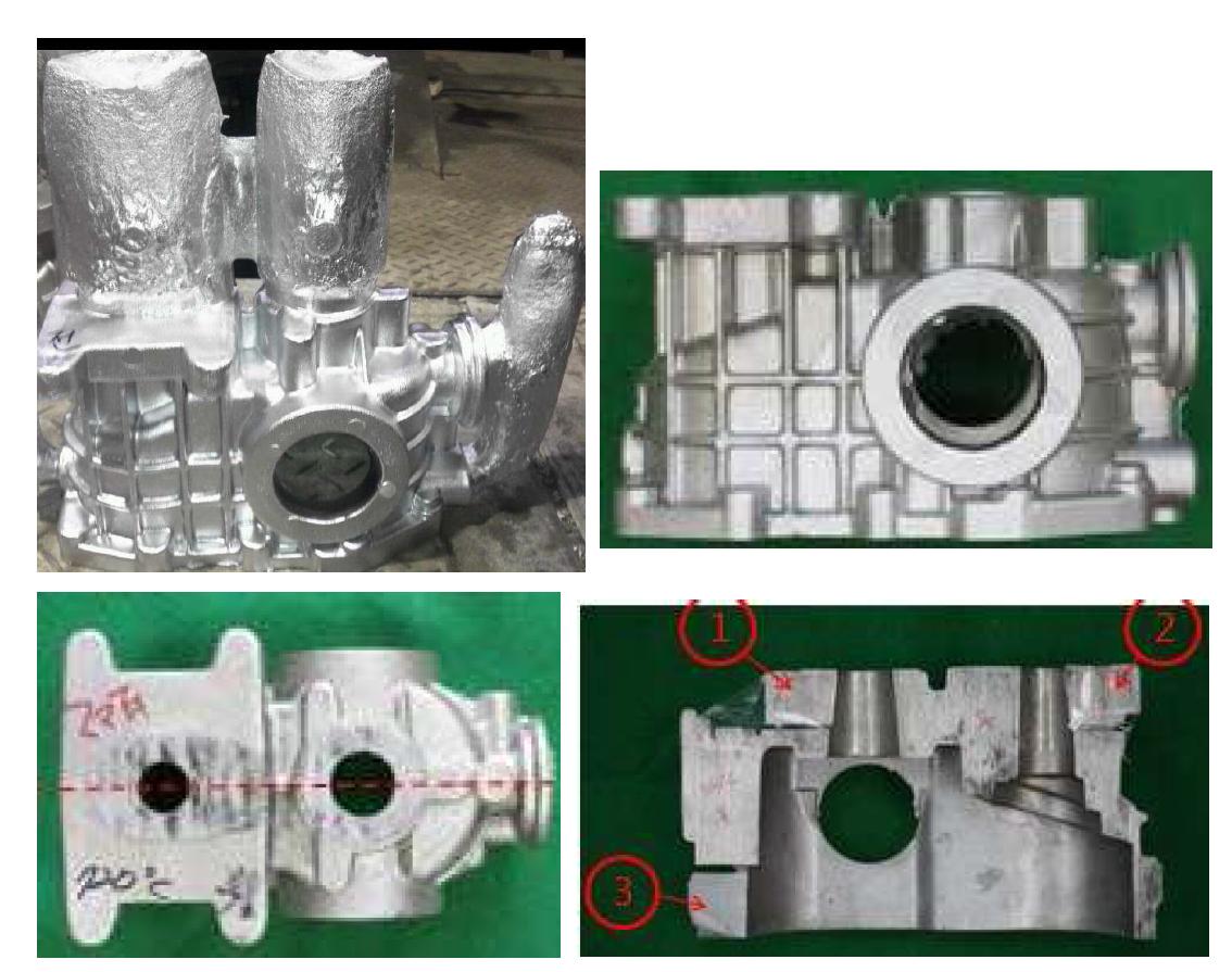 357합금 중력 주조한 Transmission case 시제품의 EHPT영향