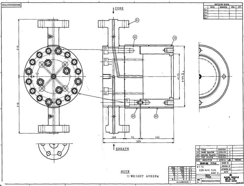 Schematic diagram of nozzle.