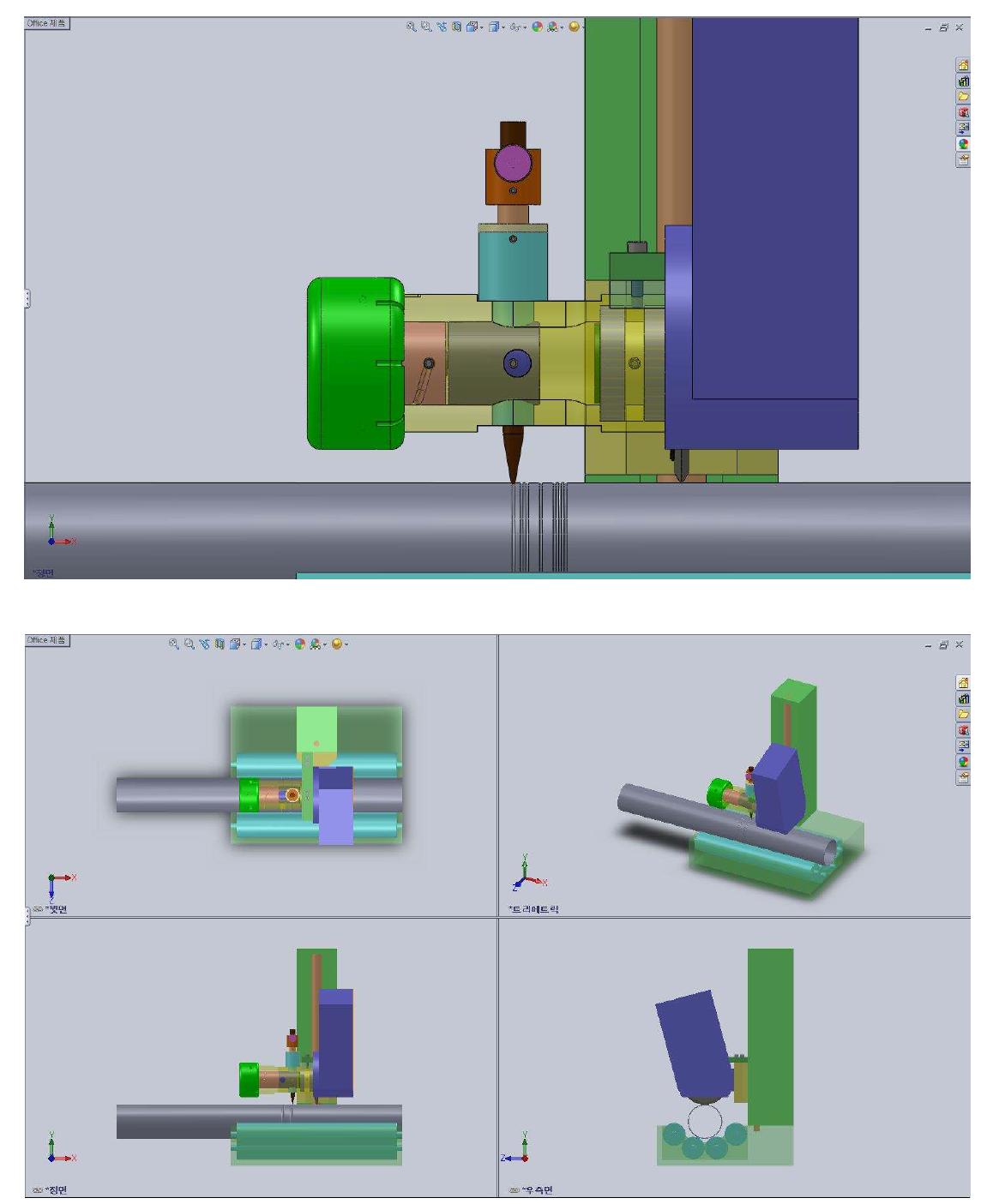 1차 절단마킹기 설계 3D 모델링