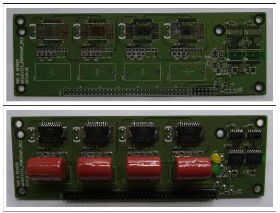 전류 증폭기 PCB와 완성된 전류증폭기