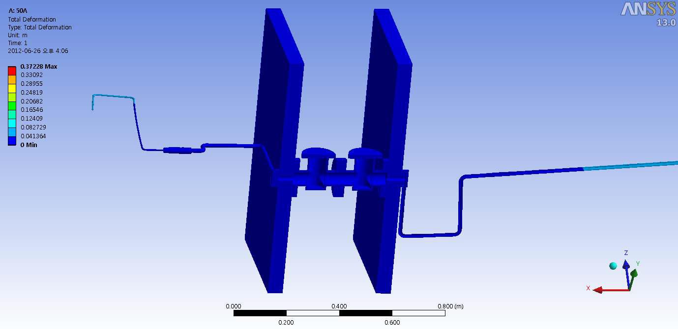 50A 밸브(50bar) total deformation