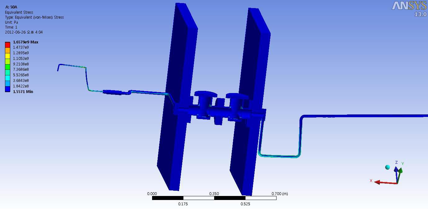 50A 밸브(150bar) stress
