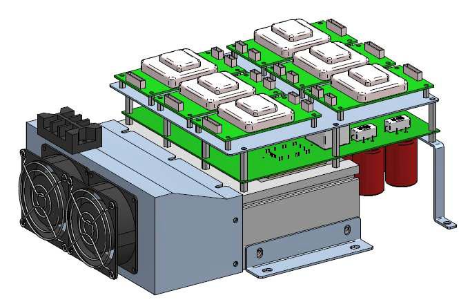 설계된 3-레벨 NPC 인버터 3차원 기계 도면