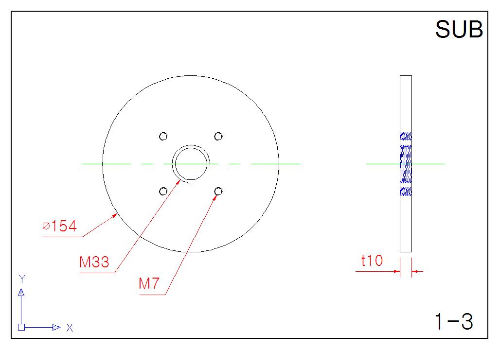 LED 보안등 부속 Plate 설계도