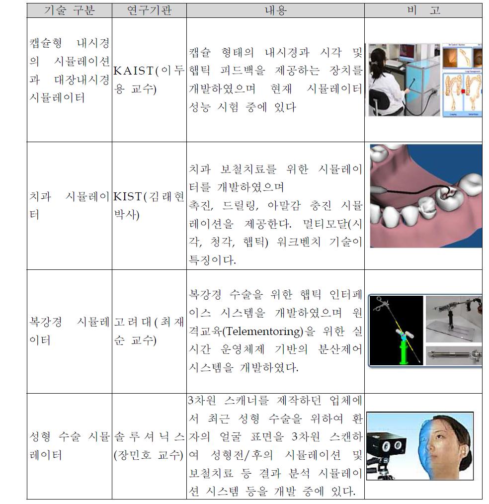 국내 수술 시뮬레이터 개발 및 상용화 현황