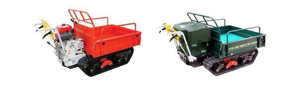 농업용 운반차(왼쪽부터 가솔린차, 전기차)