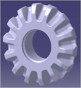 CAD/CAM에서 설계한 Diff-side gear