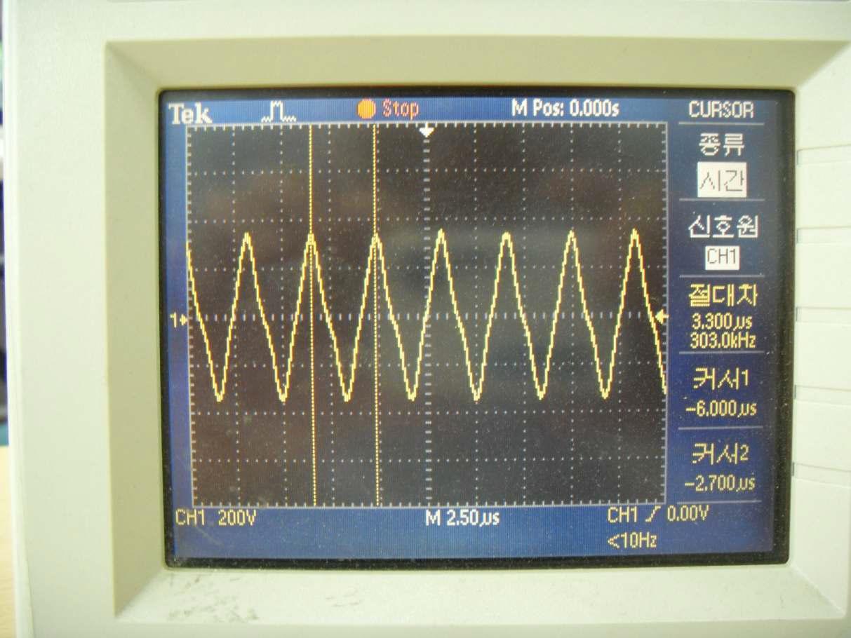 1㏀부하시 CET 출력 파형 1