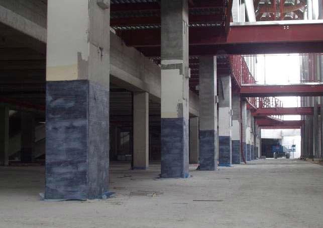 Application of CFRP fabrics on con-crete columns for seismic retrofitting of Reggio Emilia football stadium in Italy