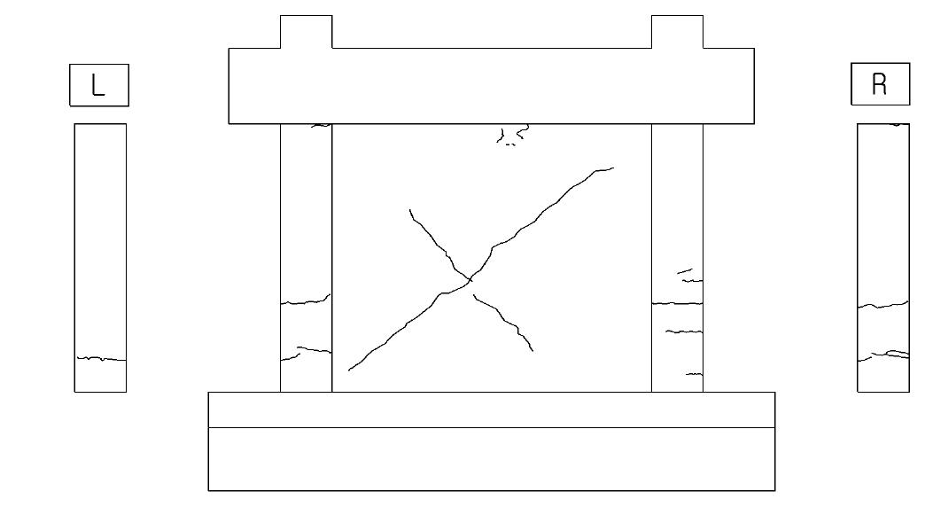 6 Cycle(7.27mm) 균열상태(실험체 NF-IW-H1)