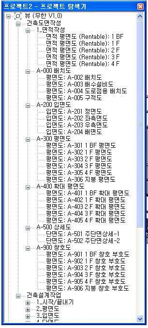 개발된 건축도면작성 요소의 구조