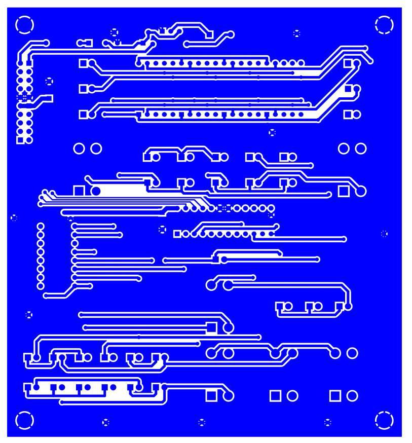 태양광 비닐하우스 원격제어 시스템 PCB 및 마스크 제작(Bottom Layer)