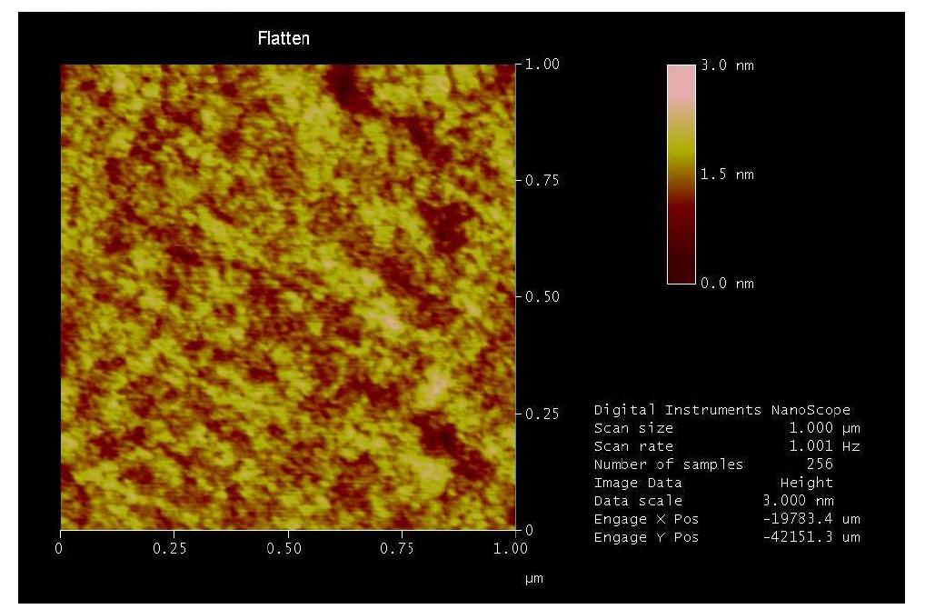 2D image of the Quartz wafer‘s surface by AFM(Sample1)