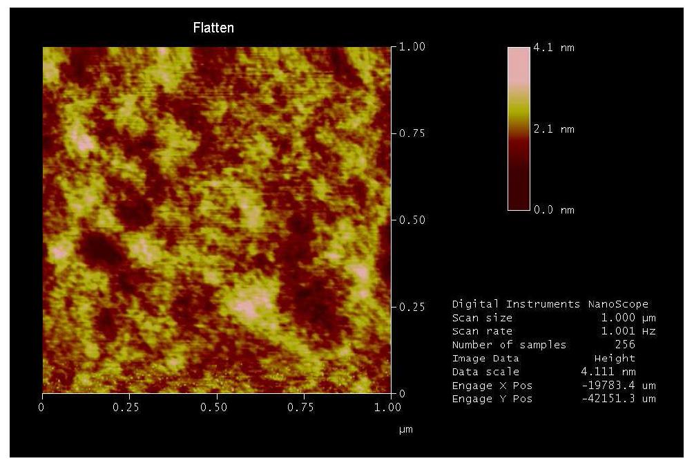 2D image of the Quartz wafer‘s surface by AFM(Sample3)