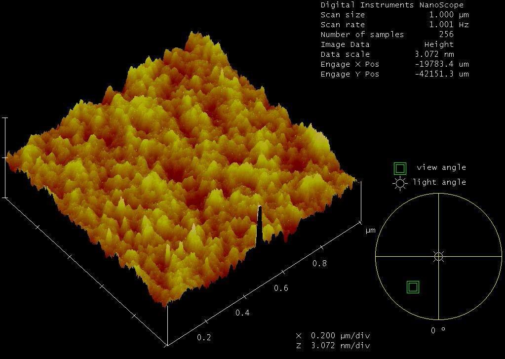 3D image of the Quartz wafer‘s surface by AFM(Sample4)