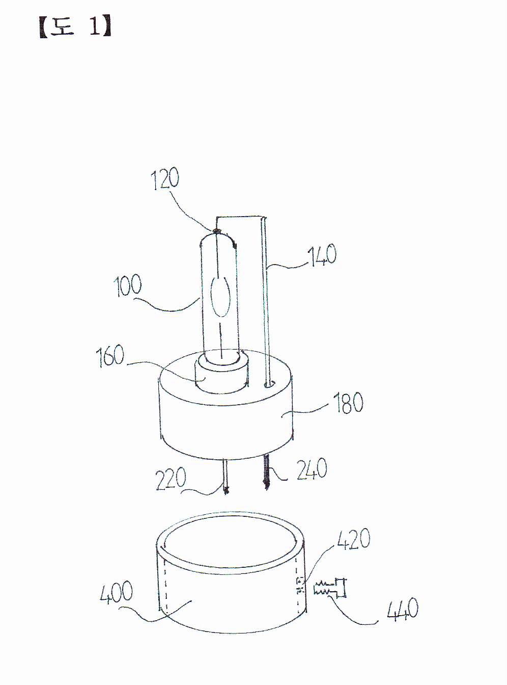 소켓과 램프를 일체화시킨 제논램프 모듈 도 1