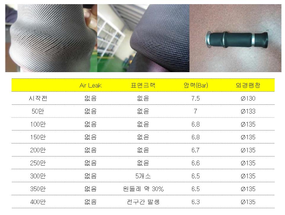 내구성 시험 결과