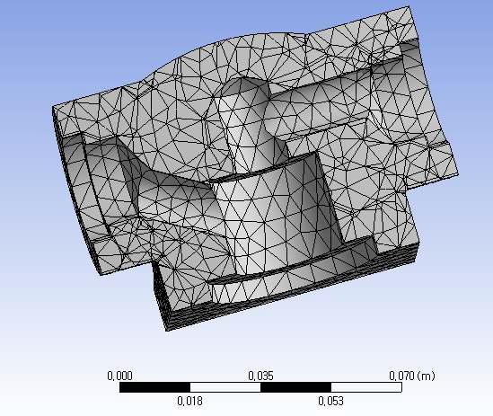 밸브 3D 모델의 유한요소 해석을 위한 mesh형상