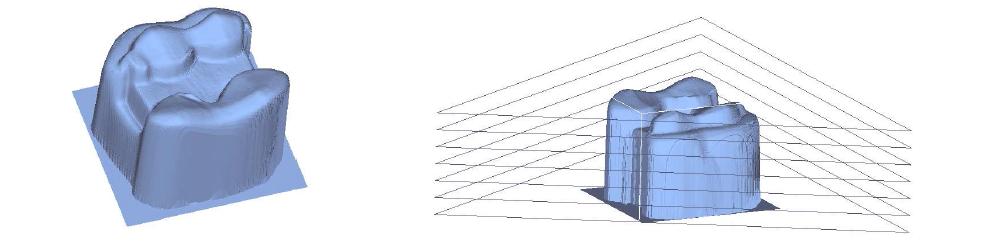 3D형상 절단을 위한 절단면