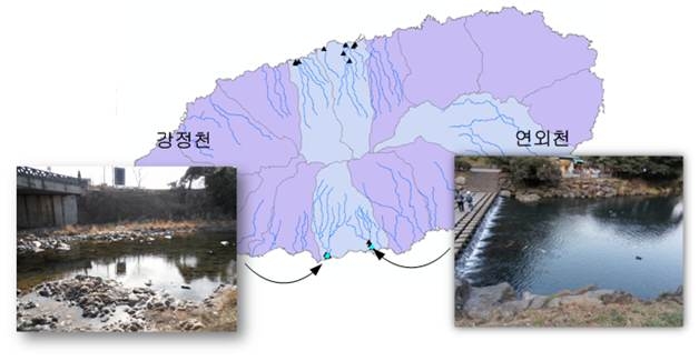 시범 유량 관측소 위치