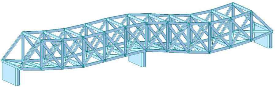 2경간 트러스 교량-비대칭형상