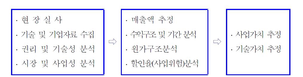 사업가치 및 기술가치 평가 절차