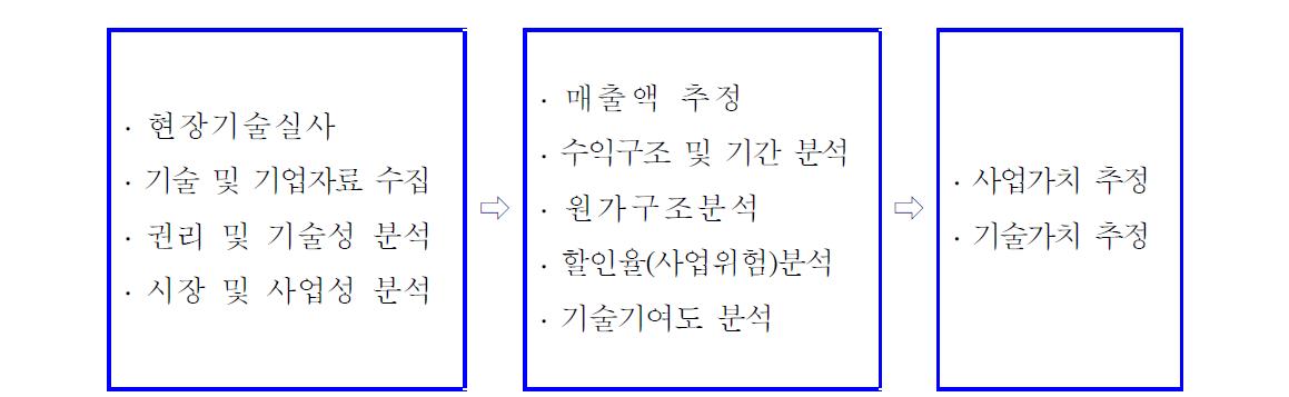 사업타당성 및 기술가치 평가 절차