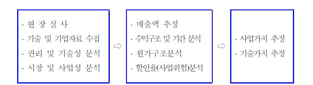 사업가치 및 기술가치 평가 절차