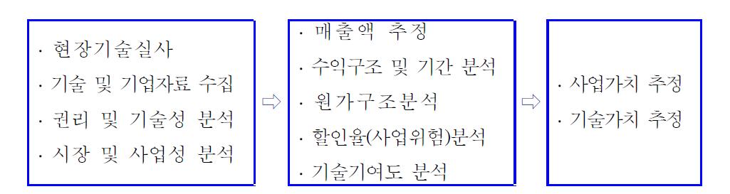 사업타당성 및 기술가치 평가 절차