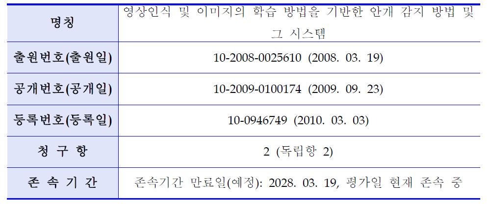 평가대상특허 권리의 일반사항