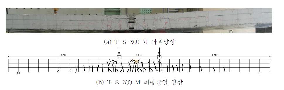 T-S-300-M 파괴 및 최종균열 양상