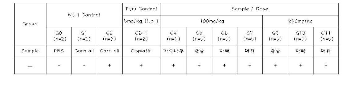 Experimental design for oral administration